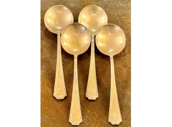 (3) Antique Sterling Silver Durgin & Sons (1) Gorham 5.25' Soup Spoons - 84 Grams Total
