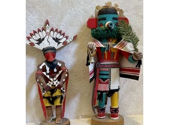 Hopi Kachina Doll James Chimerica 1990 With An Apache Gan Dancer
