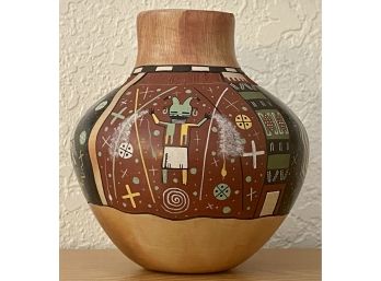 Lawrence Namoki Hopi 2012 Hand Coiled And Painted Pot