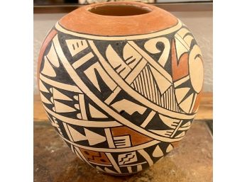 Hopi Native American Tewa Intricate Detailed Pottery Bowl By Verla Dewakuku