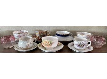 Lot Of Vintage And Antique Porcelain Cups And Saucers Haviland Limoges - Japan