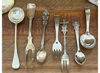 Lot Of Silver Plate Serving Pieces - Steiff Spoon - Jarden Fork - Rolex Spoon - Windmill  - Holland & More