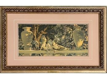 Maxfield Parrish Garden Of Allah Framed Print In Decorative Gold Frame