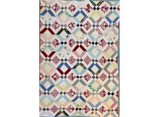 Vintage Hand Stitched 58' X 80' Quilt (as Is)