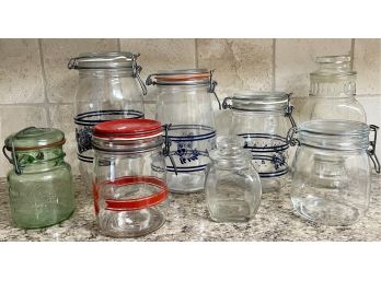 Vintage Canning Jar Set - Arc France, Grandma Wheaton's, Triomphe, And More