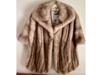 Vintage Lloyd's Oleg Cassini Fur Capelet Coat Women's Size Medium