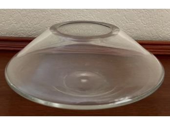 Clear Art Glass Modern Bowl
