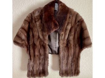 Vintage Mink Fur Caplet And Collar Women's Size Medium