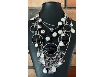 Statement Necklace Lot Including Christopher & Banks, Chicos, Coldwater Creek, And More