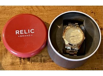 Relic Men's Wrist Watch 100 Feet Water Resistant In Original Tin