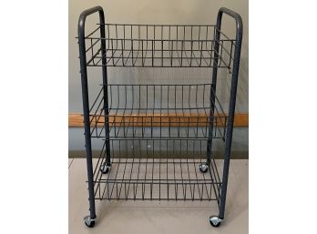 25 Inch Small 3-tier Utility Shelve Of Wheels