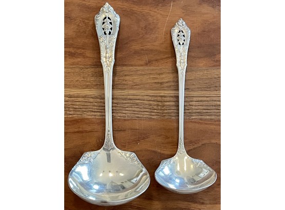 (2) Sterling Silver Wallace Rose Point Ladles Total Weight 88 Grams