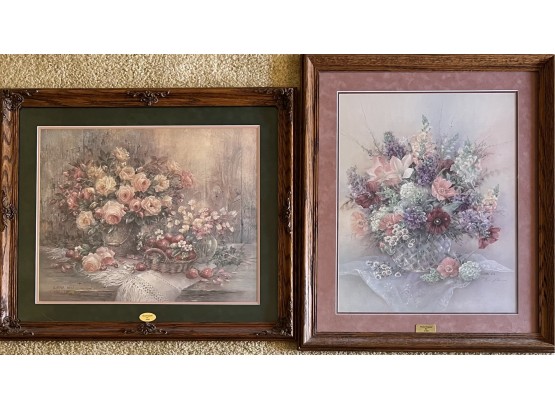 (2) Lena Lui Signed Limited Edition Floral Still Life Prints