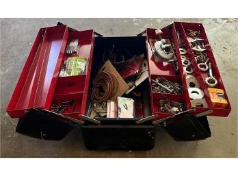 Union Professional Metal Toolbox With Contents - Primarily Hardware