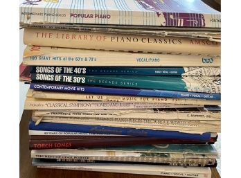 Large Collection Of Vintage Piano Books - 30s Through 70s, Classic, Modern, And More