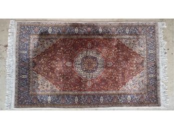 90 X 55 Inch Antique Hand Knotted Multi-color Persian Rug With Fringe (as Is)