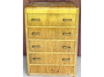Vintage Pine 4-drawer Highboy Dresser (as Is)