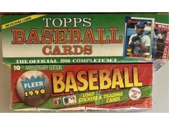 Topps & Fleer 1990 Baseball Card Sets New In Box