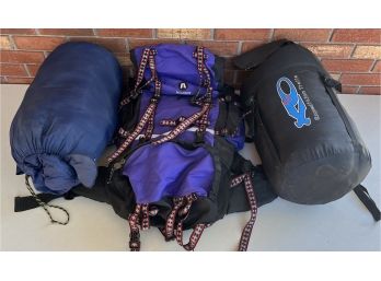 Belmonte Trek Pack With Expedition Trails & Nebo Sports Sleeping Bags (as Is)