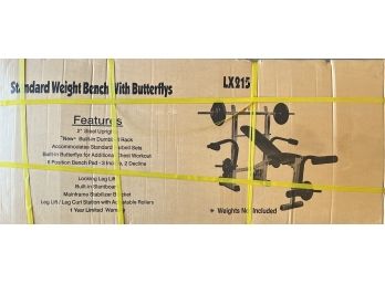 Standard Weight Bench With Butterflys Model LX215 New In Box