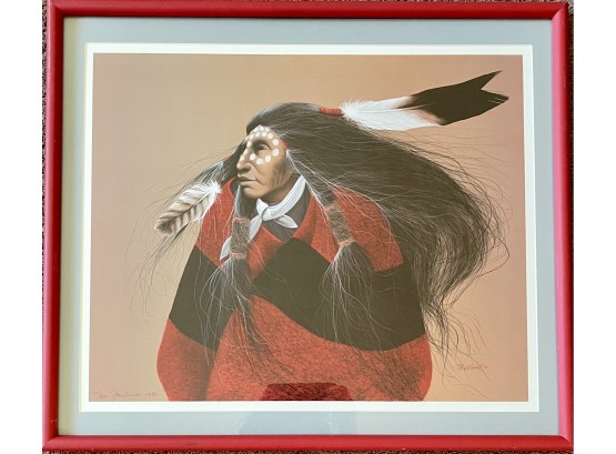 Frank Howell Limited Edition Print Native American Chief 323 Of 950 - 1992 Signed