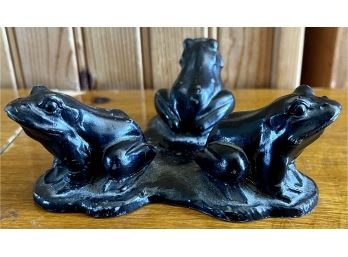 Michael Ricker Pewter Frog Figurine Signed