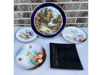 (5) Assorted Plates - Hand Painted Bavaria San Claudio