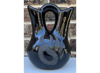 Signed JAA Vintage Pottery Bear Claw Wedding Vase