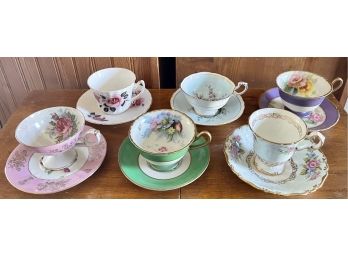 Collection Of Antique And Vintage Cups And Saucers - Foley, Royal Halsey, Paragon, Japan, And More