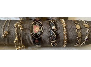 Vintage Bracelet Lot - BM New York, Anne Klein, Cloisonne, And More