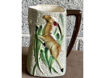 1940s Batlin & Sons Leaping Antelope Pottery Pitcher