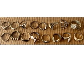 Vintage Collection Of Brass Cast Rings  Sizes 4 To 9 (5 Of 6)