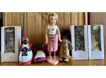 Collection Of Vintage Dolls Including (3) Bearly Big Enough, Heritage With Tag, Bell, Ideal Toy Corp, & More