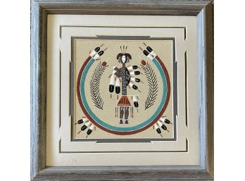 Rozena Ben Authentic Navajo Sand Painting With COA In Frame