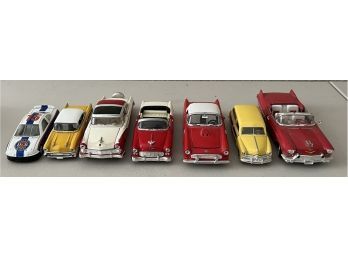 (7) Assorted Die-cast Model Cars- Road Champs, Schylling, And Matchbox