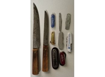 Knife Collection - (2) Old Hickory, Royal Neighbor, Advertising, Stainless Japan, Emilolsson, And More
