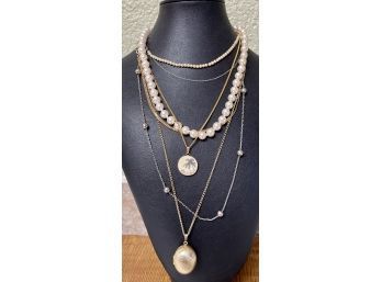 Collection Of Vintage Silver And Gold Tone Jewelry Including  Faux Pearls, Barlow, And More