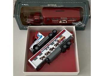 ERTL 1:43 Anheuser Busch 1941 Tractor Trailer Bank And Winross Budweiser Clydesdales In Original Boxes