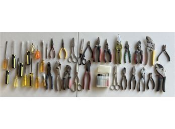 Large Lot Of Hand Tools - Screwdrivers, Pliers, Snips, And More