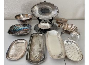 Silver Plate Lot - Reed & Barton Duck Bowl, Sheffield, Melford Silver On Copper, WB, England