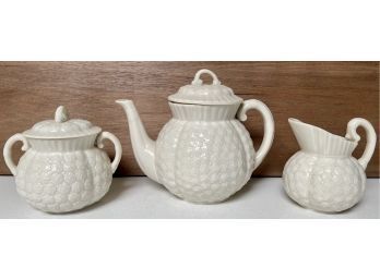 Lenox Hawthorne Limited Edition Tea Pot, Creamer, And Sugar