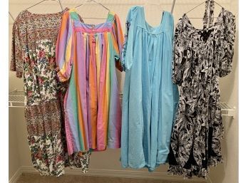 (4) Vintage Cotton Dresses - LA Sera, Ruth Norman New York, Ruckel Runger, Ropa Sizes Large
