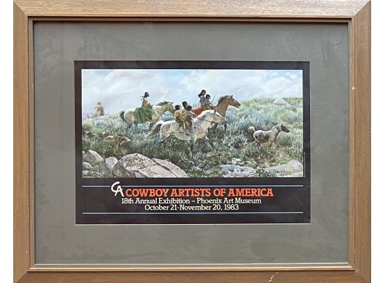 Signed John Clymer Warm Winds Of Spring Poster Cowboy Artists Of America 18th Exhibition 1983