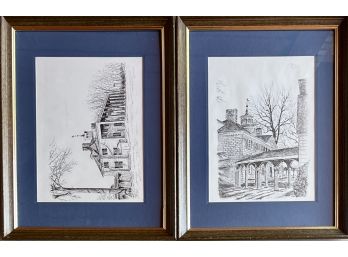 (2) Mt Vernon Plantation George Washington Virginia Art Print Bulent Atalay Signed