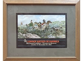 Signed John Clymer Warm Winds Of Spring Poster Cowboy Artists Of America 18th Exhibition 1983