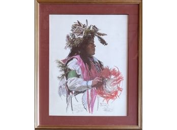 Signed Bettina Steinke Limited Edition Mural Print 513 Of 1000 Signed To Ina Fritz In Frame