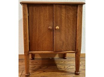 2 Drawer Vintage Solid Wood Side Table