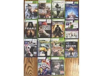 (14) Xbox 360 Games - Battlefield 4, Call Of Duty 4, Medal Of Honor, Kinect, & More