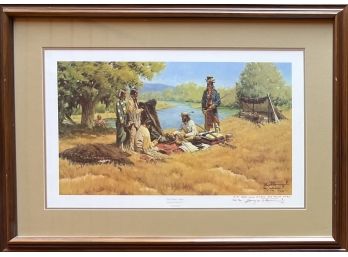 Harvey W. Johnson Signed Print Limited Edition 1980 The Trader's Soldier  21 Of 75