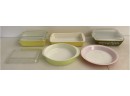 Lot Of Vintage Pyrex Refrigerator Dishes - Baking Pan And Pie Plate - (2) 1.5 QT.